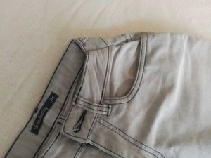 Mid Waist Jeans (Light Grey)