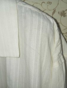 White Self Design Shirt