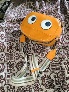 Orange 'Googly Eyes' Crossbody Bag