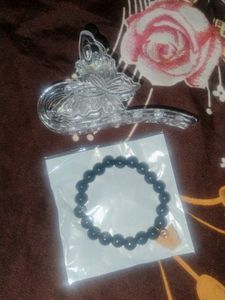 Hair Bow &amp; claw Bracelet