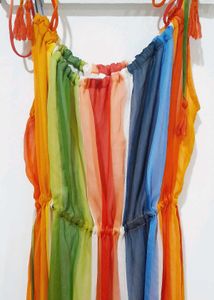 Rainbow   Causual  Long Dress