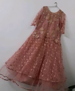 Elegant Pink Embellished Dress
