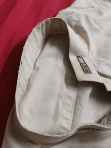 Men Beige Long Rayon Casual Kurta