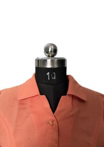Peach Short Sleeve Blouse