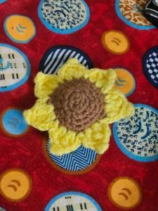 Crochet Sunflower Applique