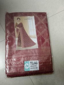 Foil Print Saree