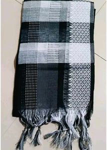 Black &amp; White Patterned Scarf