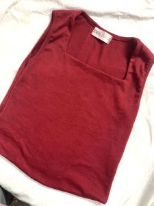 Zara Red Knit Top