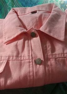 Combo Of Pink And Dark Green Denim Jacket