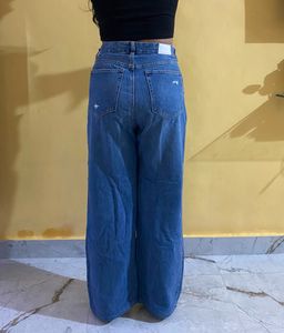 Bershka Blue Torn Jeans