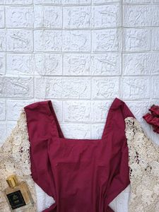 Corset Back Lace Sleeves Kurti 🫶🏻🎀