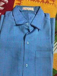 Vintage Blue Striped Shirt