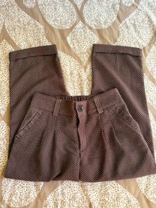 Brown Polka Dot Capri Pants