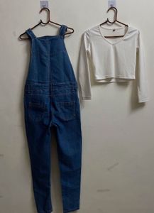 Denim Overalls with Top