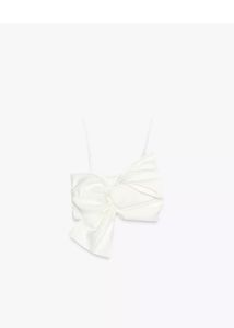 Zara White Bow Detail Top