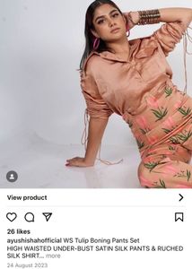 LABEL AYUSHI SHAH BONNING PANTS AND GREEN TOP