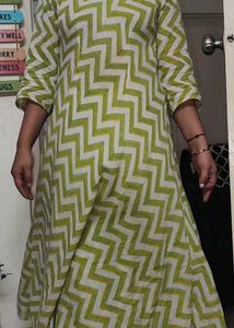 Zigzag Print Kurta Set
