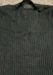 Black Ribbed Knit Top