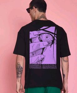 Uchiha Madara Oversized Black T Shirt 100% Cotton