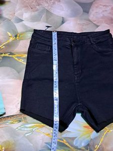 Black Denim Shorts