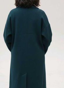 Stylish Teal Wool Blend Coat