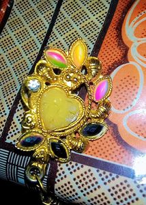 Vintage Gold Tone Heart Brooch