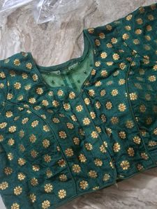 Green Floral Blouse
