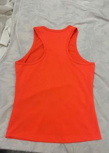 Neon Orange Activewear Top