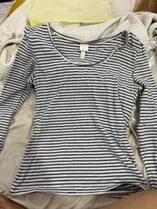 H&M Striped Long Sleeve Top