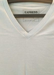 Unisex Baby Blue V Neck T Shirt