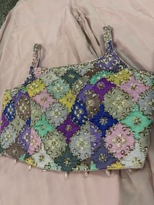 Elegant Ethnic Party Wear Crop Plazo Set