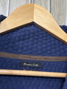 Massimo Dutti Navy Blue Knit Cardigan