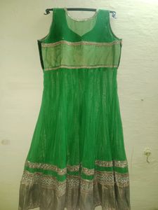 Lahenga With Long Net Frock Styal Kurti
