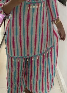 Ethnic Kurti Palazzo Set + Combo Belly