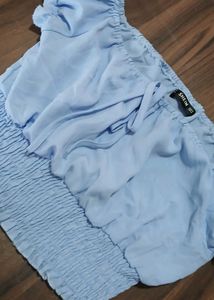 Shein Light Blue Crop Top