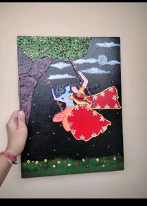Radha Krishna Lippan Wall Art