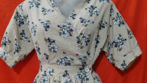 Floral Print Dress🎀✨ With Wrap Up Rope