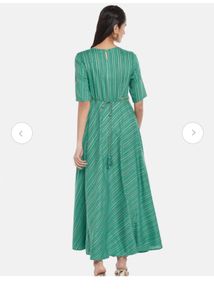Green Striped Dress Akkriti
