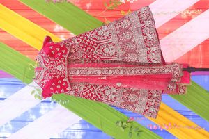 Bridal Lehenga With Jewellery