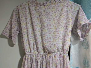 Pinteresty Lavender Mid Floral Dress
