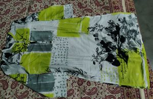 Floral Print Short Sleeve Kurti