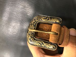 Vintage Style Belt Oxidized Buckle