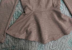 Peplum Long Sleeve Top