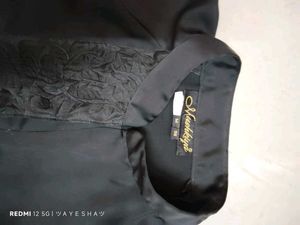 Black Front open Abaya With Dupatta