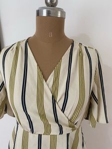 WARDROBE Striped Peplum Top