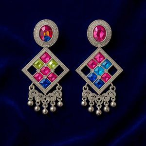 Colorful Geometric Earrings pack of 1