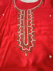 Red Straight Kurti