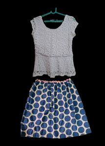 Two Piece Set: Top -₹260; Skirt -₹199.