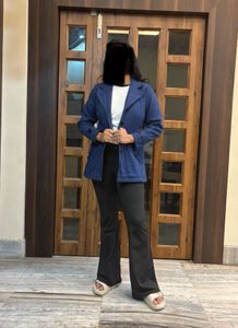 Overcoat Blue Wool Blend
