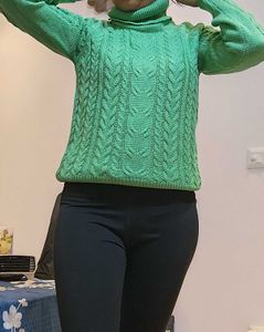 Max Green Turtleneck Sweater